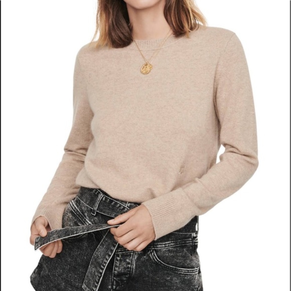 MAJE Metallic Crew Neck Sweater